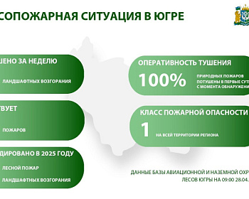 За прошедшую неделю – с 21 по 27 апреля, в Югре потушили три ландшафтных возгорания на общей площади 22 га